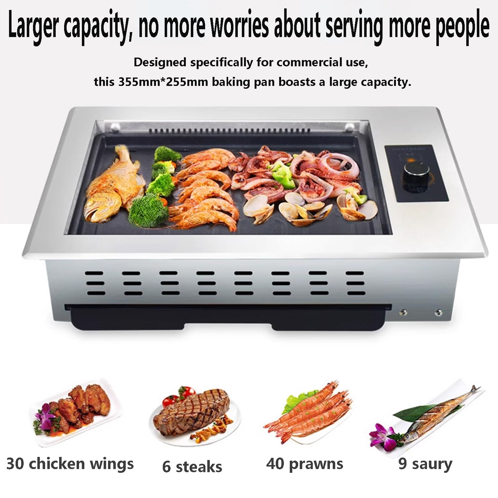 Wielofunkcyjny grill elektryczny w stylu koreańskim, bezdymny, komercyjny grill, odpowiedni do restauracji, barów i na kemping, inteligentna kontrola temperatury