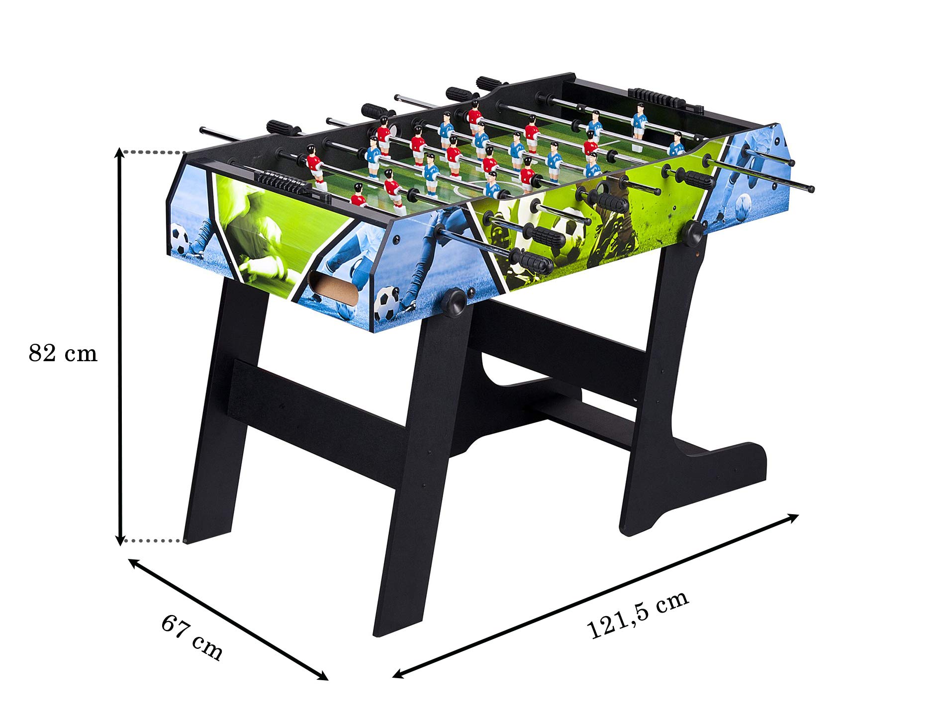 Leomark Tischfußball SMART Sport Kicker Tischkicker für Kinder Kickertisch faltbar klappbar ab 8 Jahren