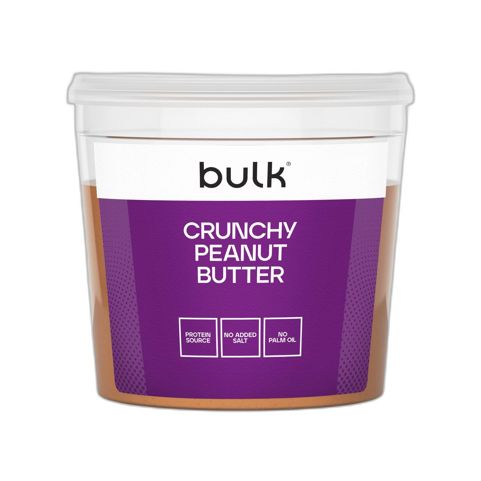 BULK POWDERS Crunchy Roasted 2 x 1 kg Jars Peanut Butter BB Date 11.03.26 Sealed