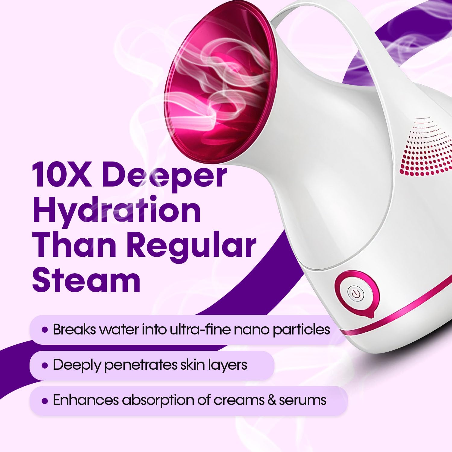 Dealsure Steamer for Face Steam Facial – Nano Cure with UV Sterilization, Nano Ionic Technology, Steamer for Cold and Cough, Inhaler & Vaporizer for Adults & Kids - Image 7 thumbnail