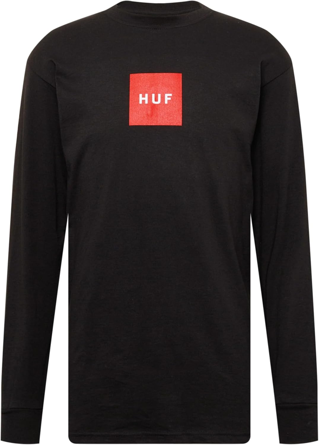 HUF Essentials Box Logo Long Sleeve T-Shirt - 100% Pre-Shrunk Cotton T-Shirt
