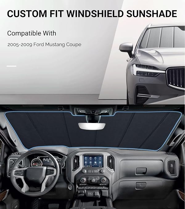 Pigenius Windshield Sun Shade for Ford Mustang Coupe 2005-2009 - Safeguard by Pigenius - Used condition - Image 2