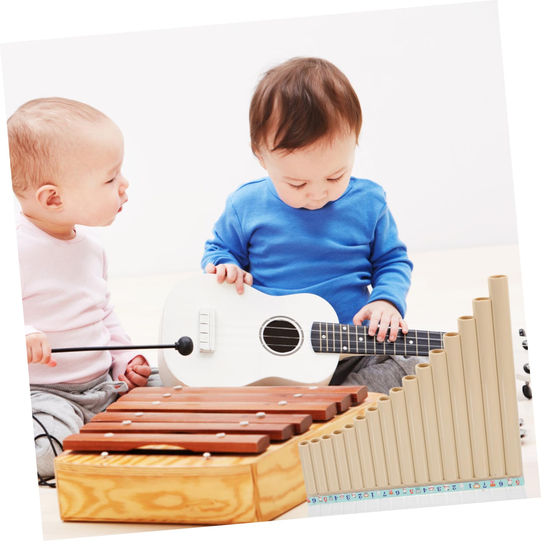 ifundom Flauto di Pan in Resina Chiave Do 16 Canne Bianco per Principianti Strumento Musicale Didattico per Ragazzo Ragazza Portatile per Esercizio Manuale e Coordinazione