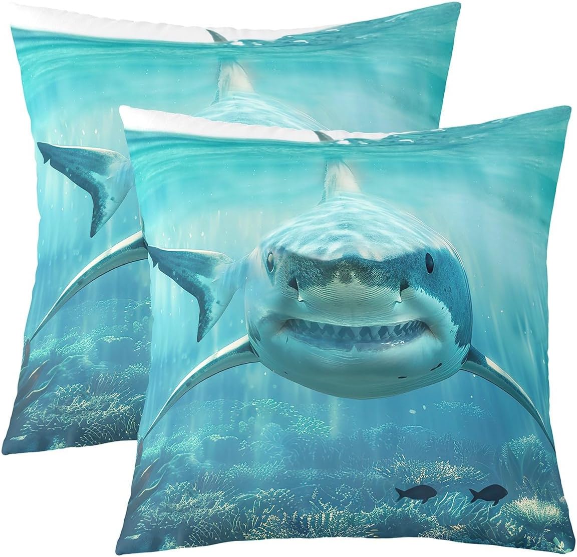 Pack of 2 Lake Rules Decorative Throw Pillow Covers, Soft Welcome to Lake Cabin Square Cushion Case Set for Couch Bedroom Living Room,Lake House Decor Black Pillow Cases Pillowcases,24x24 Inches