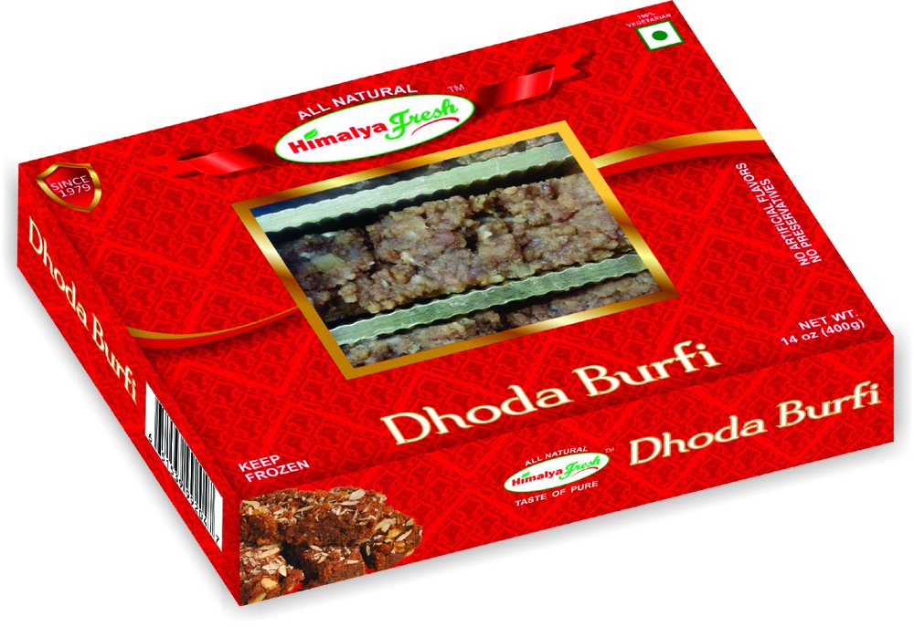 HIMALYA FRESH Dhoda Burfi 14oz - Premium Authentic Indian Food & Sweets Made With Pure Buffalo Milk - No Fillers Or Preservatives (1 Box)