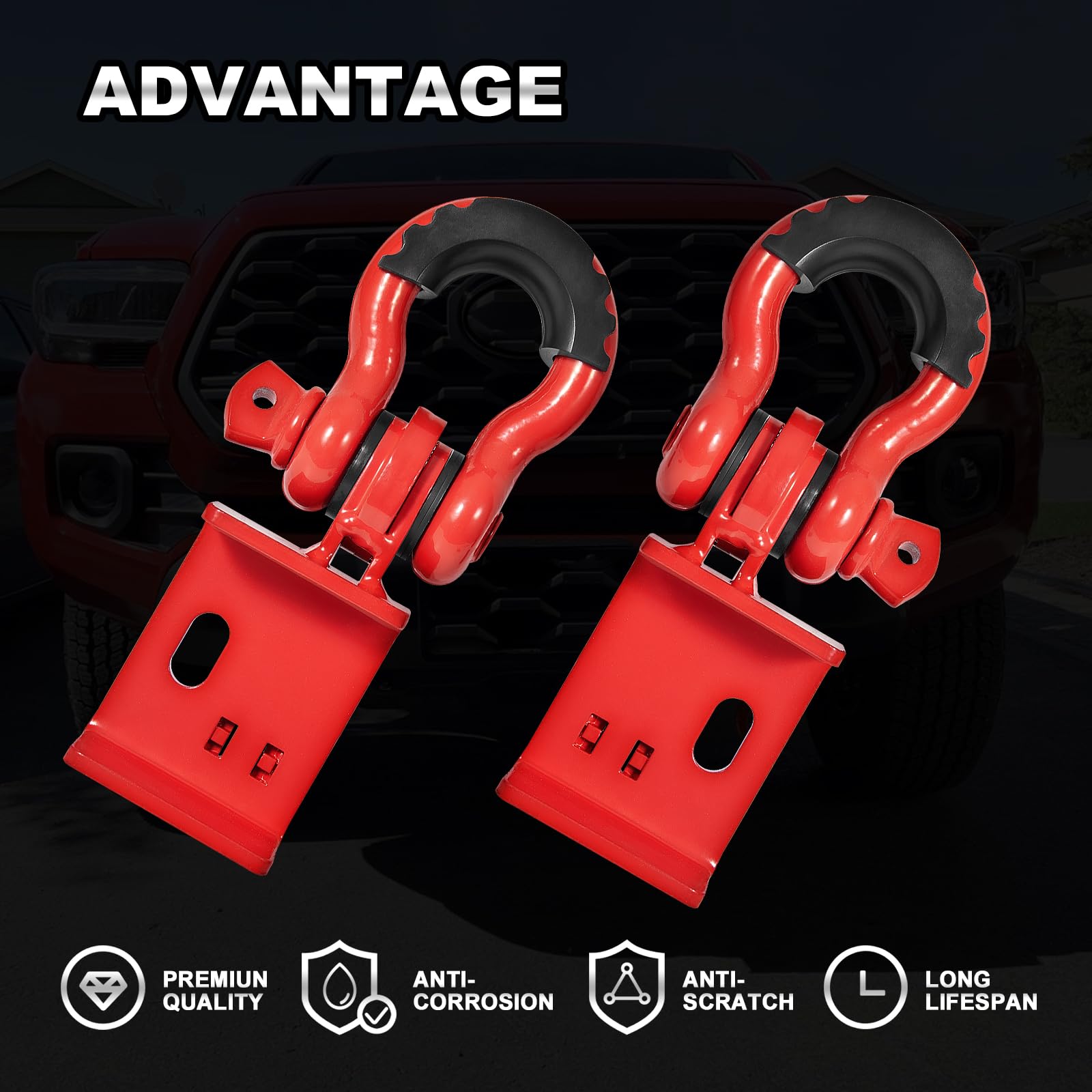 その他 Covenant AUTOBABA Front Demon Tow Hook Brackets with 3/4