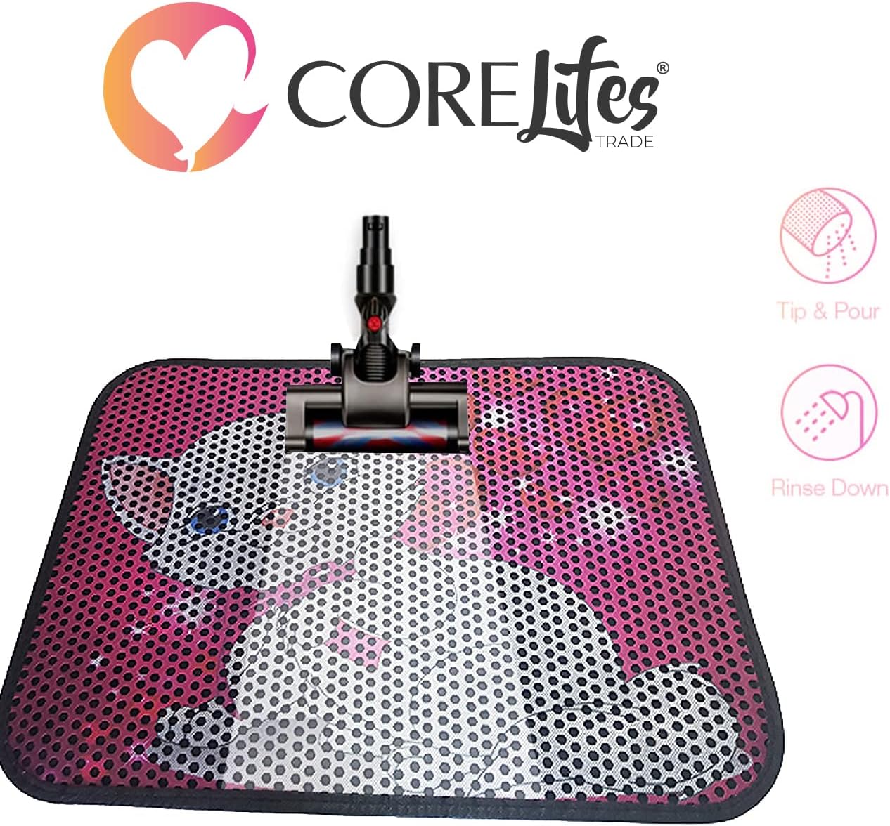 Corelifes Premium Cat Litter Mats, Trapping, Cat Litter Box Mat Scatter