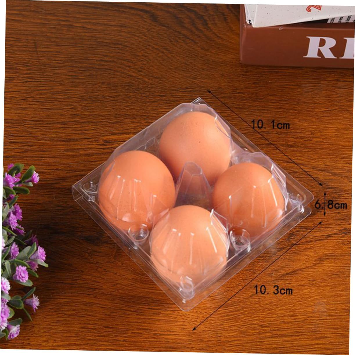 50pcs Plastic Egg Carrier Box Egg Storage Container for Refrigerator Camping