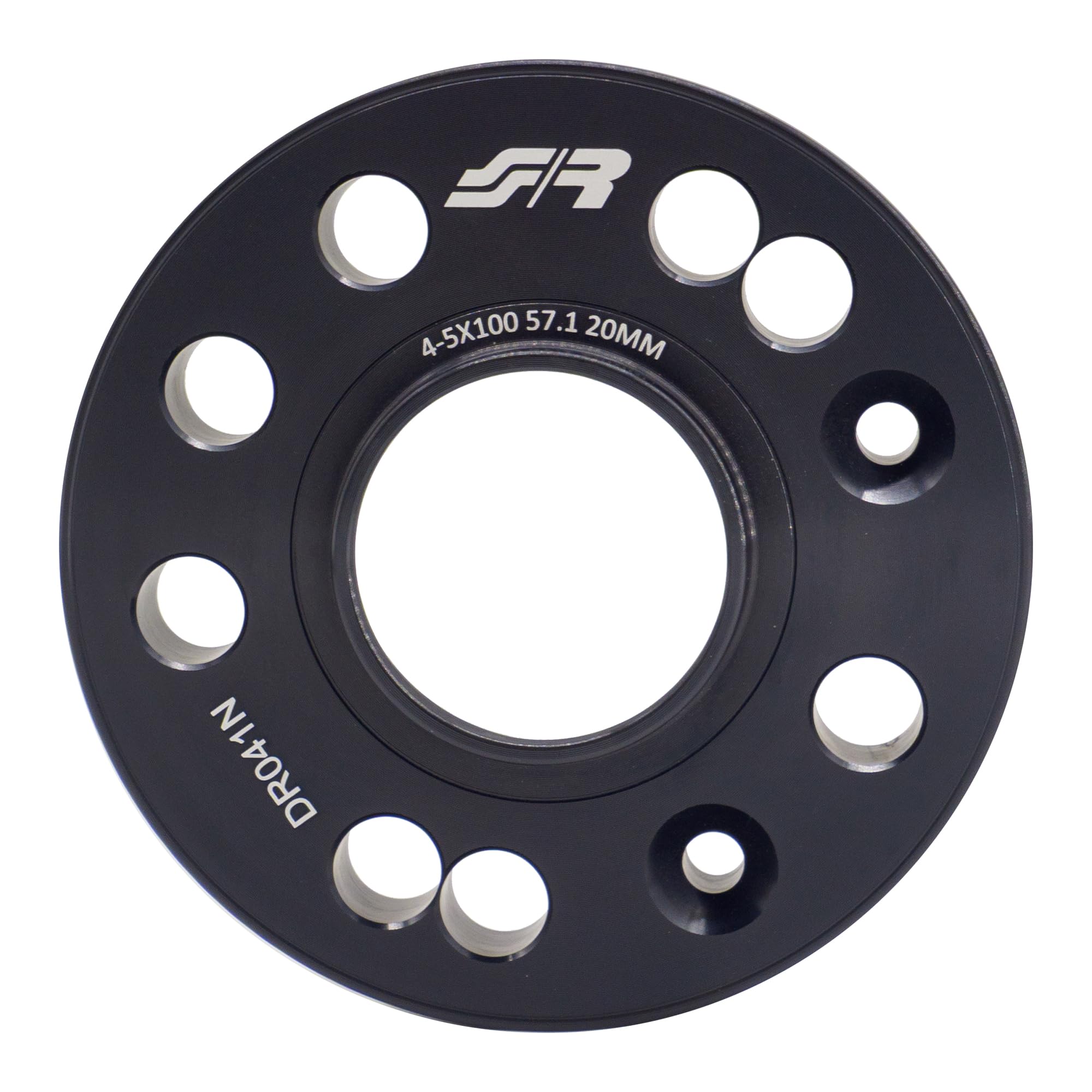 Simoni Racing DR041N/B10N - Kit 2 Distanziali Neri in Alluminio con bulloneria 20 mm 4/5X100 Centraggio 57,10