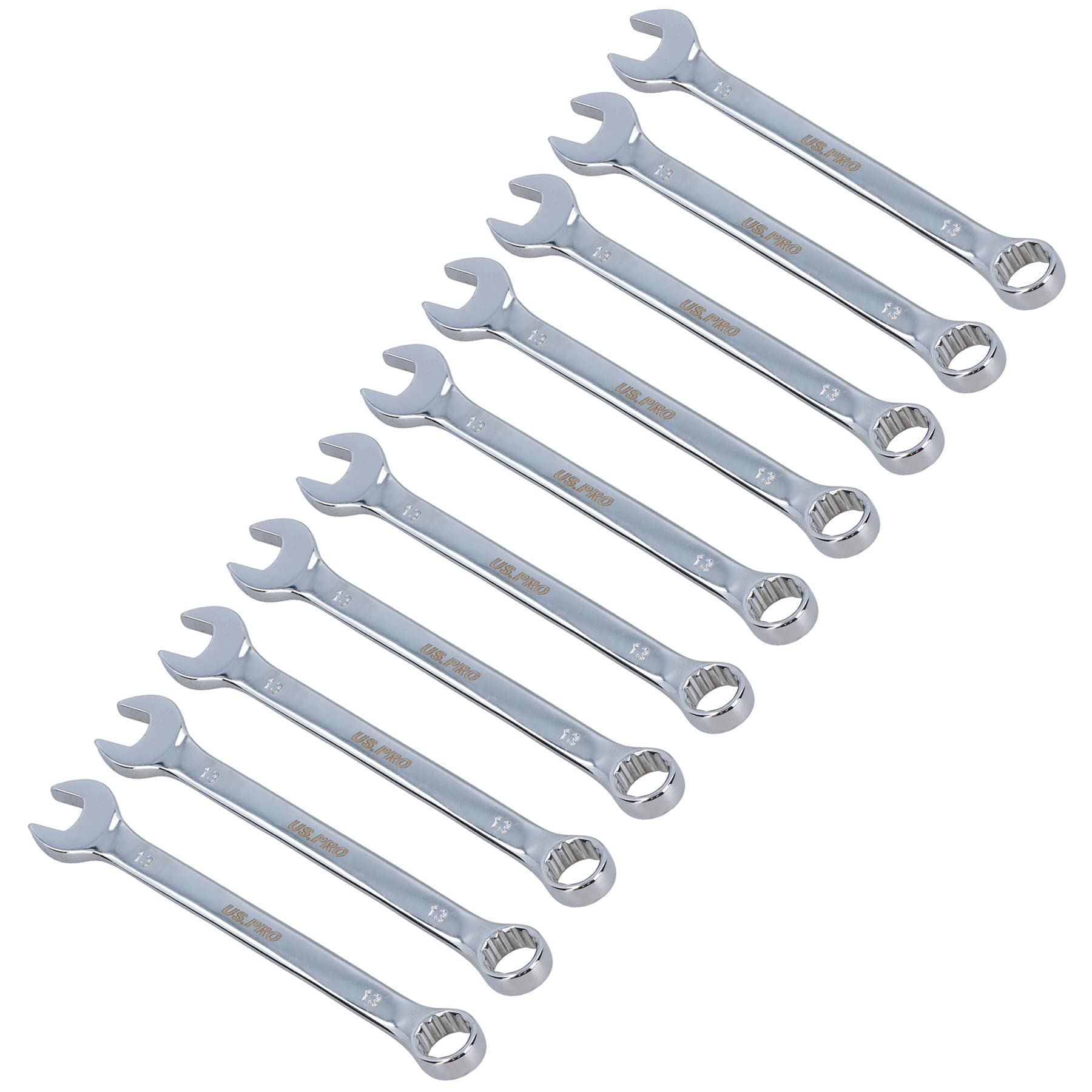 AB Tools 13mm Metric Combination Spanner Wrench Ring Open Ended 170mm Long 10pk