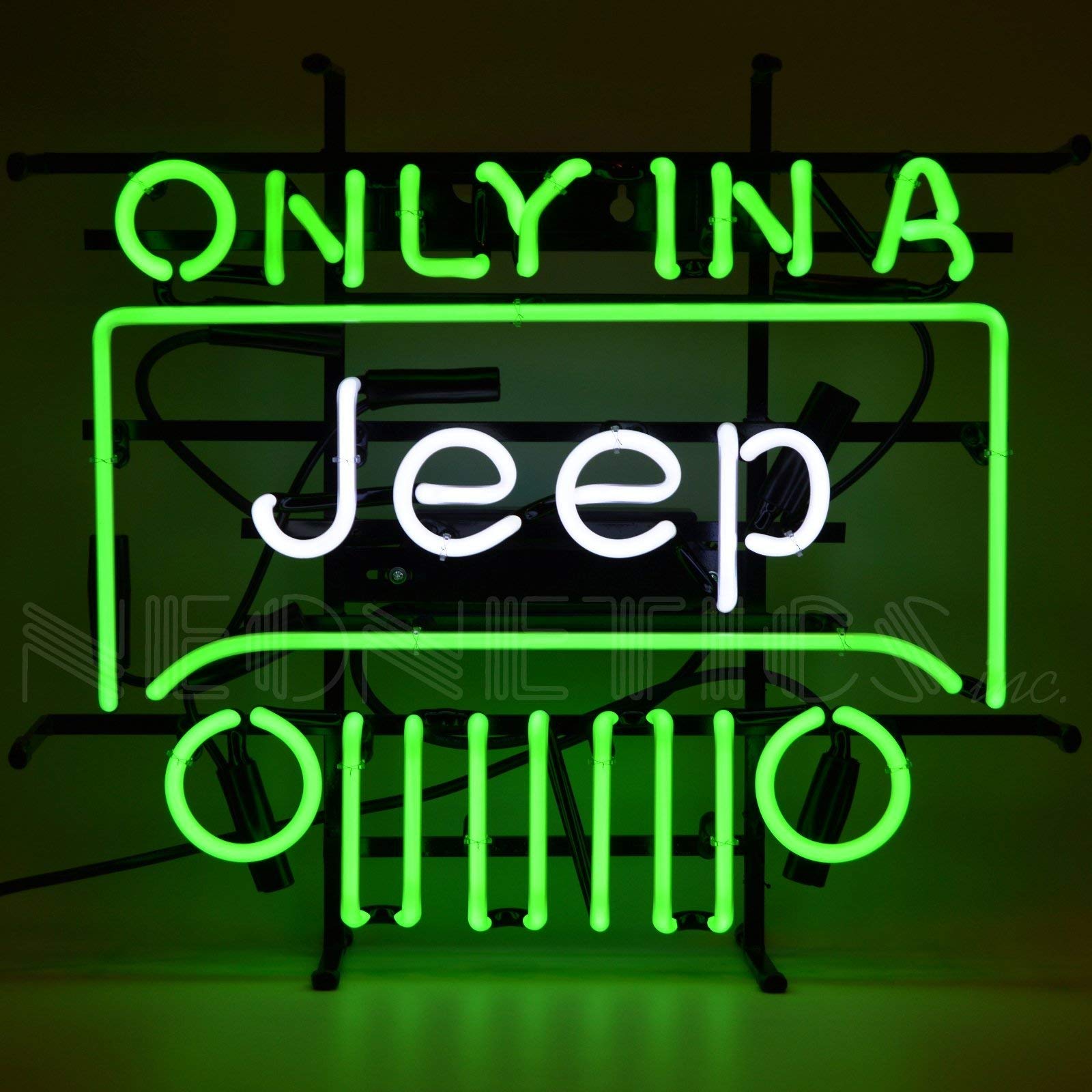 Amazon.com: Neonetics Only in A Jeep Neon Sign with Green and