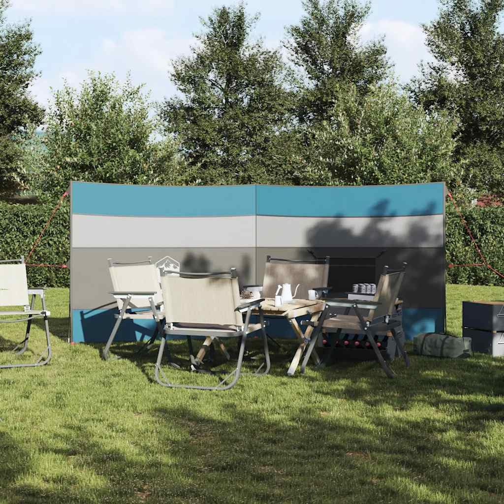 Paravento da campeggio, blu, 508x, impermeabile, con rivestimento in poliestere 185T, portatile, pieghevole, per spiaggia, giardino, terrazza, picnic, festival e uso esterno