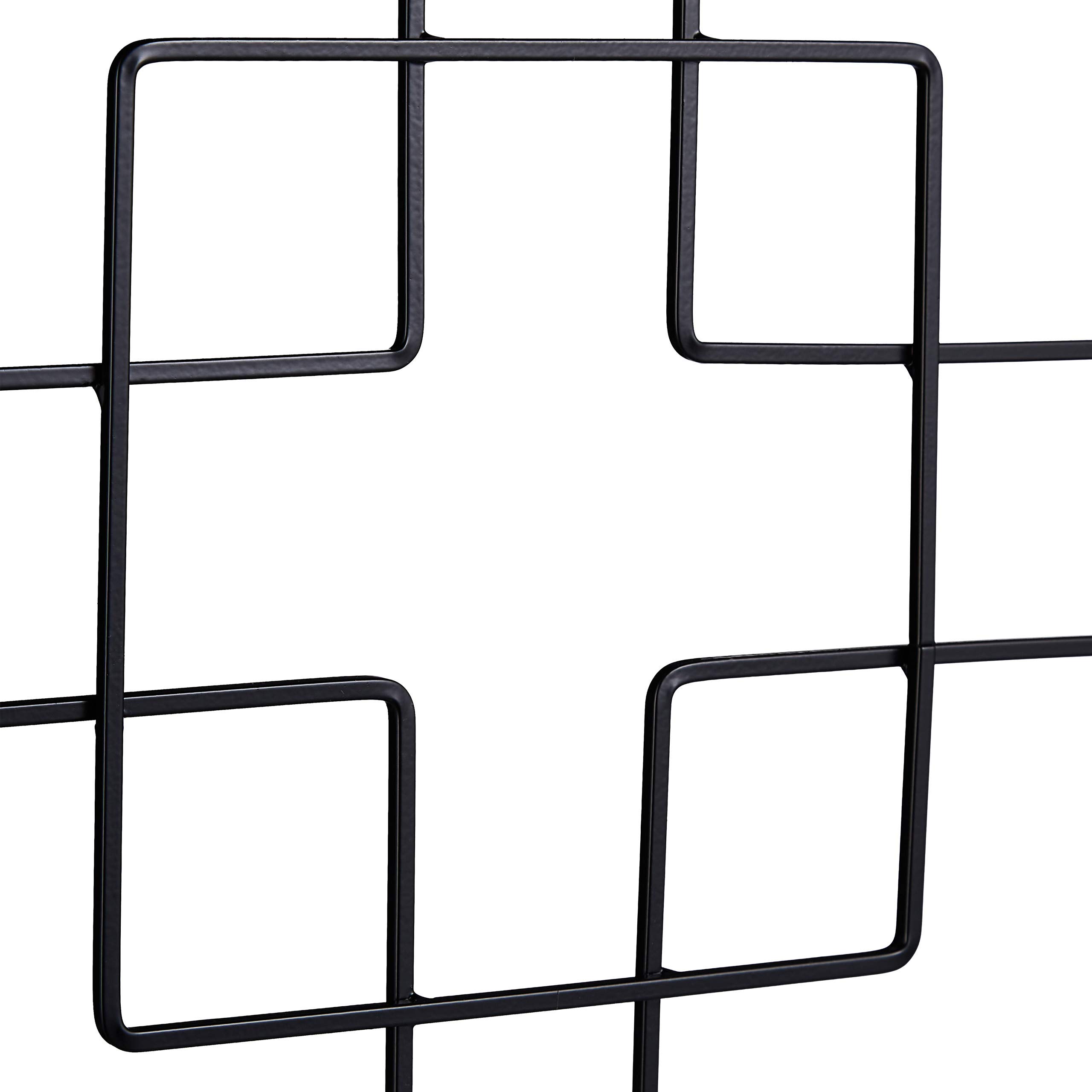 9 Soportes Plantas Metálicos, con Estacas, Enrejado para Trepadoras, 122 x 30,5 cm, para Jardín, Negro