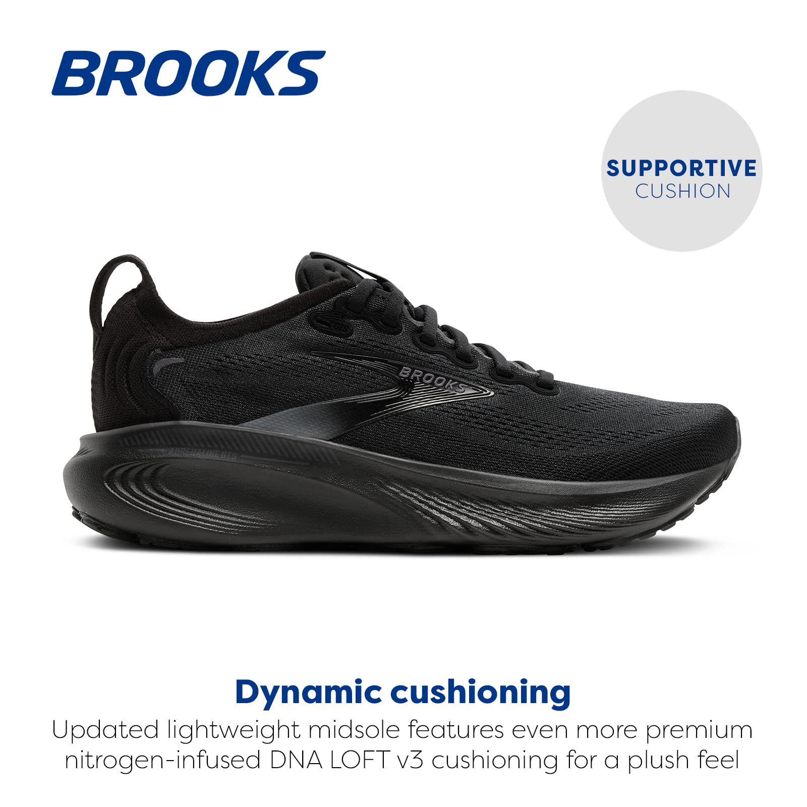 Brooks Damskie buty sportowe Adrenaline Gts 25, Czarny czarny hebanowy, 36 EU