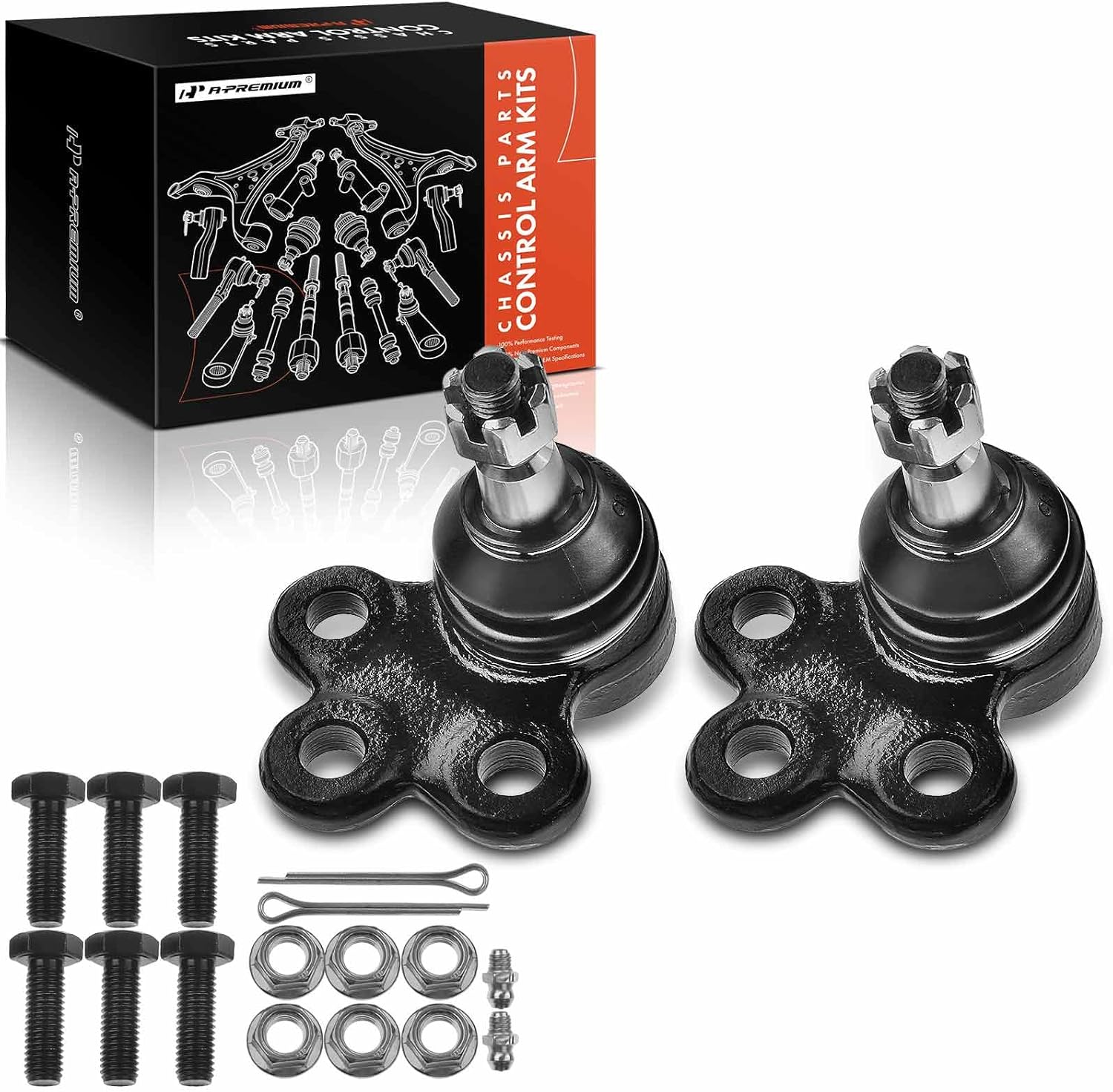 A-Premium 2 x Front Lower Ball Joint Compatible with Chevy & Buick & Cadillac & Suzuki & Saturn & Pontiac - Equinox Impala Captiva Sport Venture LaCrosse Regal DeVille XL-7 Grand Prix Relay Grand Prix