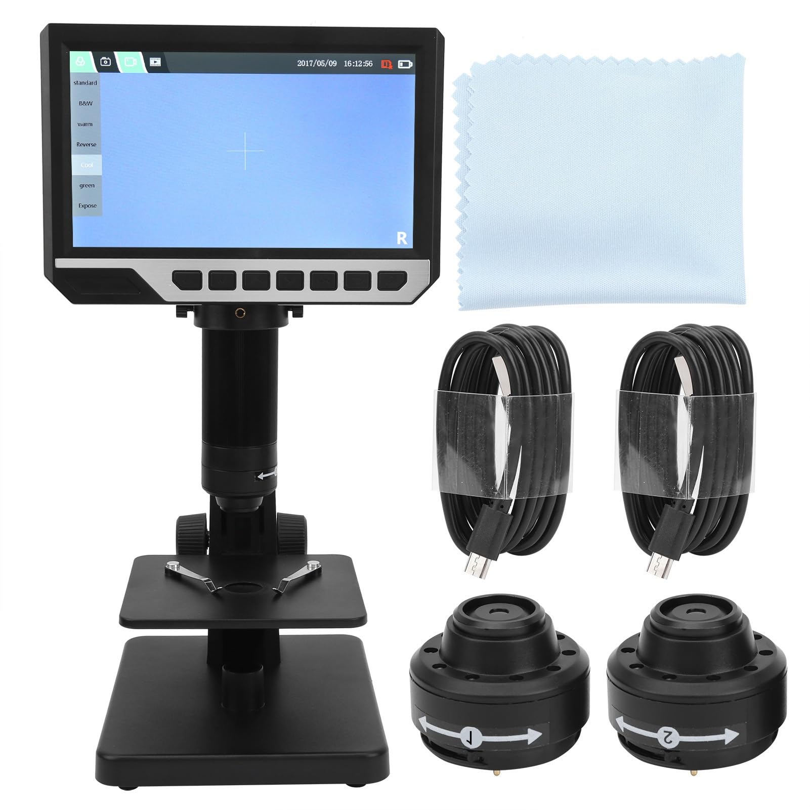 Zerodis 12-MP-Digitalmikroskop, 2000-fache Vergrößerung mit 7-Zoll-HD-Bildschirm für die Reparatur von Leiterplatten und die Identifizierung von Edelsteinen