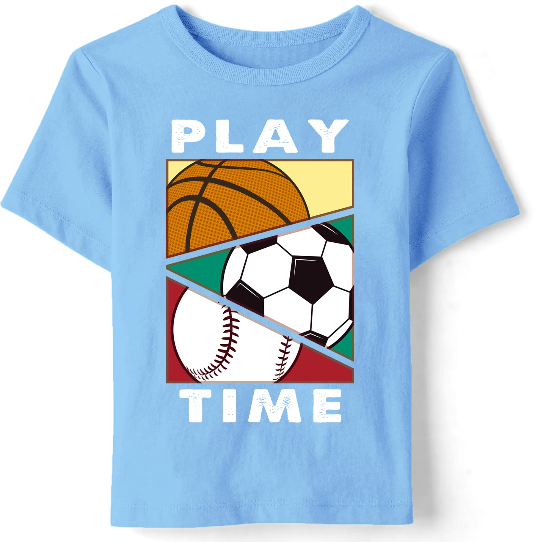 Jungen Kurzarm T-Shirt Kinder Sommer Kurzärmelig Basketball Fußball Baseball Muster Tops für 4-10 Jahre