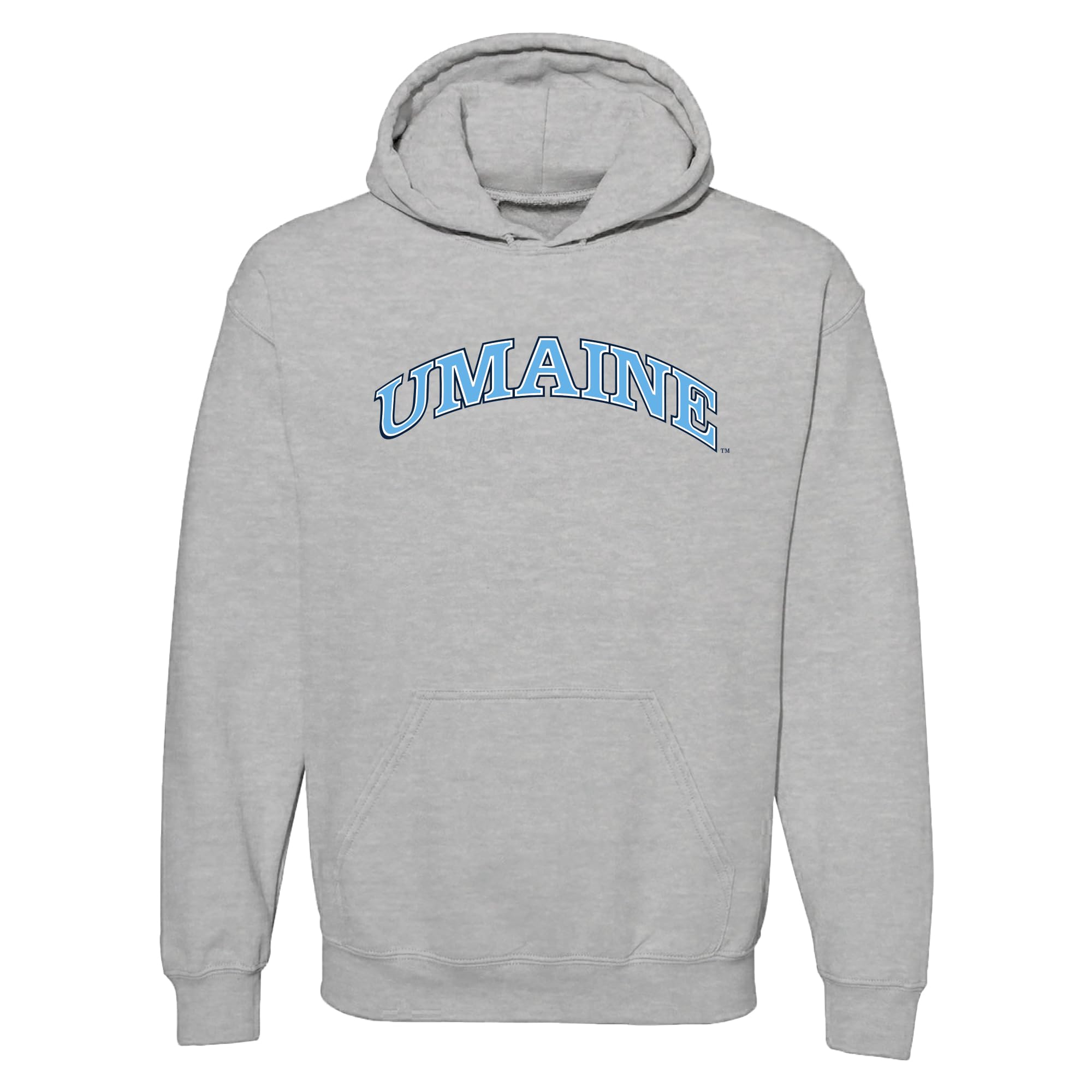 NCAA Officially Licensed College - University Team Color Arch Logo Hoodie, Maine Black Bears Sport Grey, Medium โ image 1