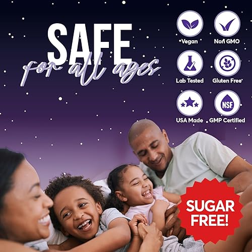 Miniatura 4 de FIOR Gomitas de melatonina sin azúcar, 60 unidades para ayudar a dormir y calmar, gomitas de melatonina para adultos y niños. Gomitas de vitaminas