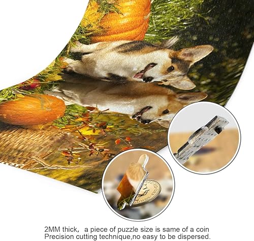 Miniatura 2 de Rompecabezas de perro Welsh Corgi Pembroke de 500 piezas para adolescentes y adultos, 20.5 x 14.9 pulgadas