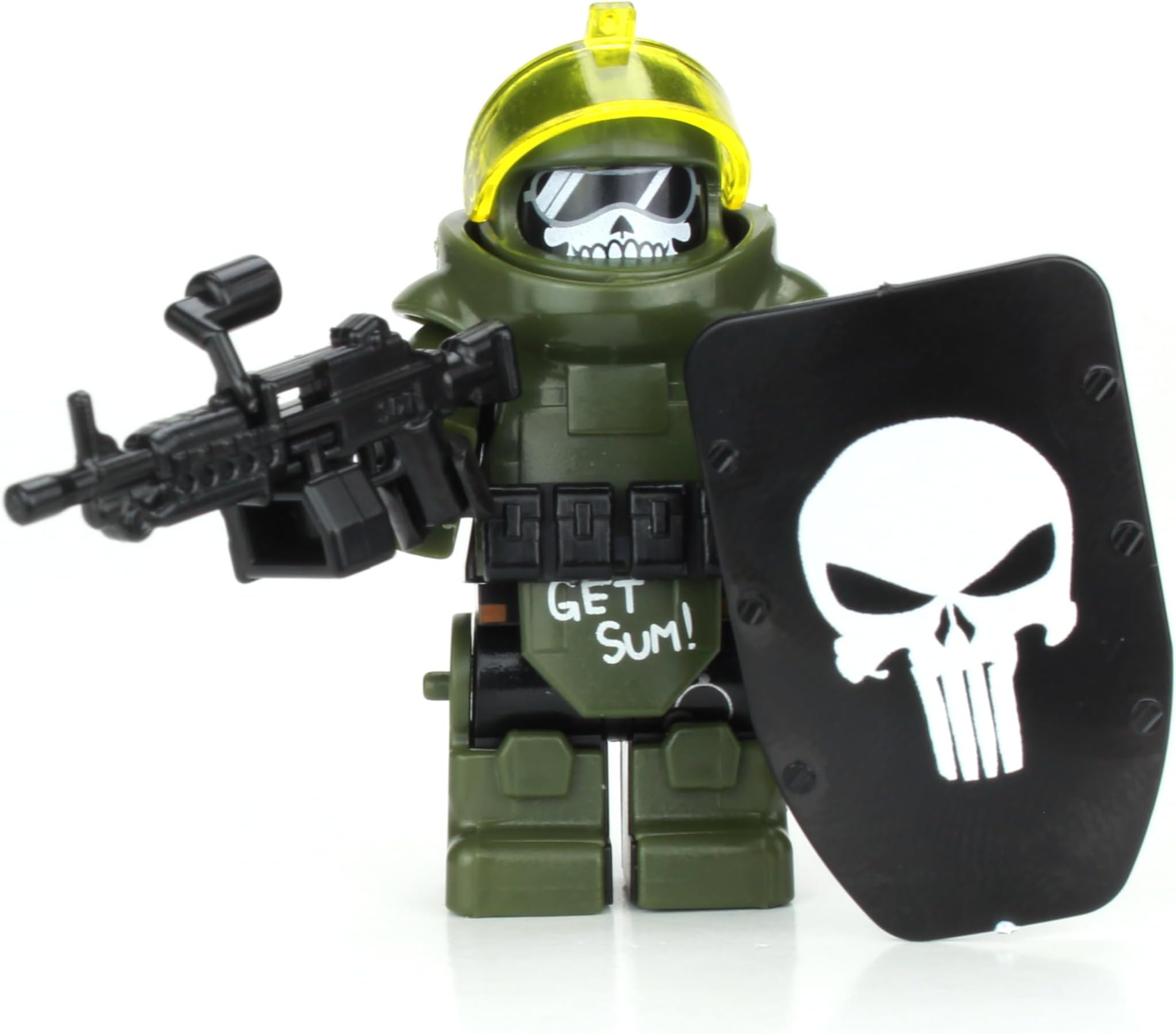 Battle Brick 1.6 Inches Tall Juggernaut Army Assault Soldier Custom Minifigure | Genuine Military Minifig | Packaged in the USA | Great Gift for Ages 10+ to Adult AFOL
