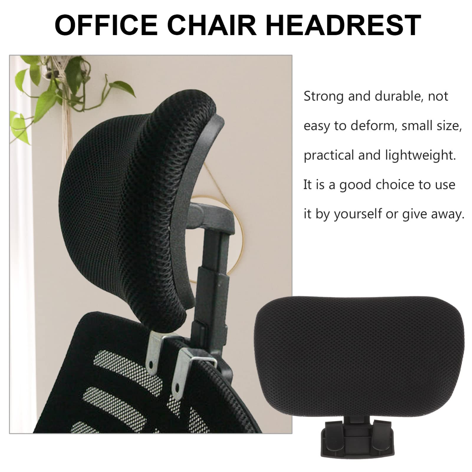 Operitacx Appui-Tête De Chaise D’Ordinateur Réglable Respirant Coussin Ergonomique Amovible pour Bureau Protection du Cou Et Confort pour Chaise De Travail 11X8X4 Pouces