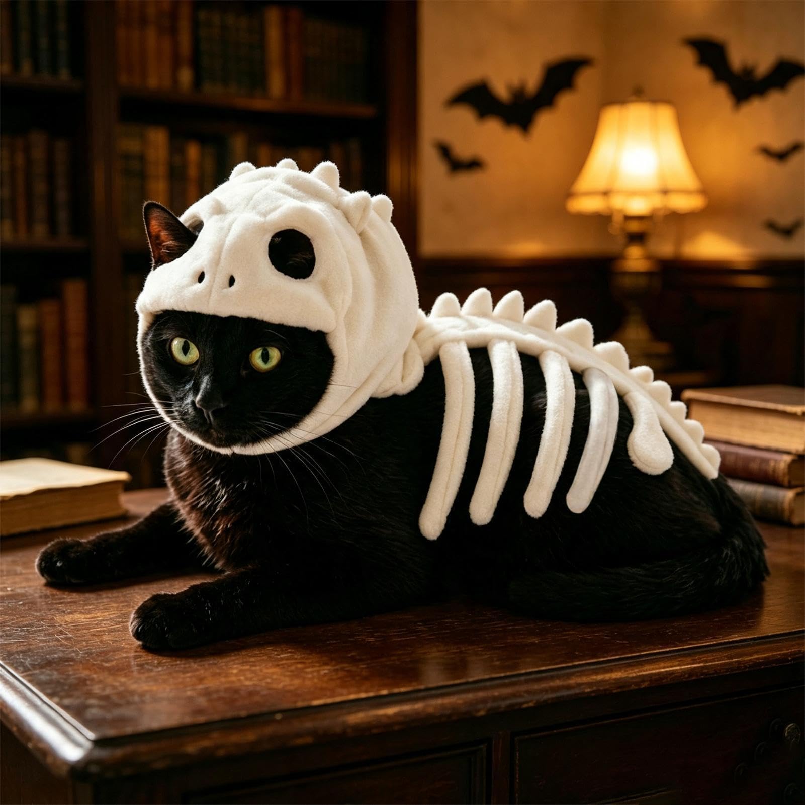 Kostium dinozaura dla kotów, pluszowy, wytrzymały, można prać w pralce | Dinozaur Cosplay Halloween zestaw na występy sceniczne, sesje zdjęciowe, uroczystości, parady i spotkania rodzinne