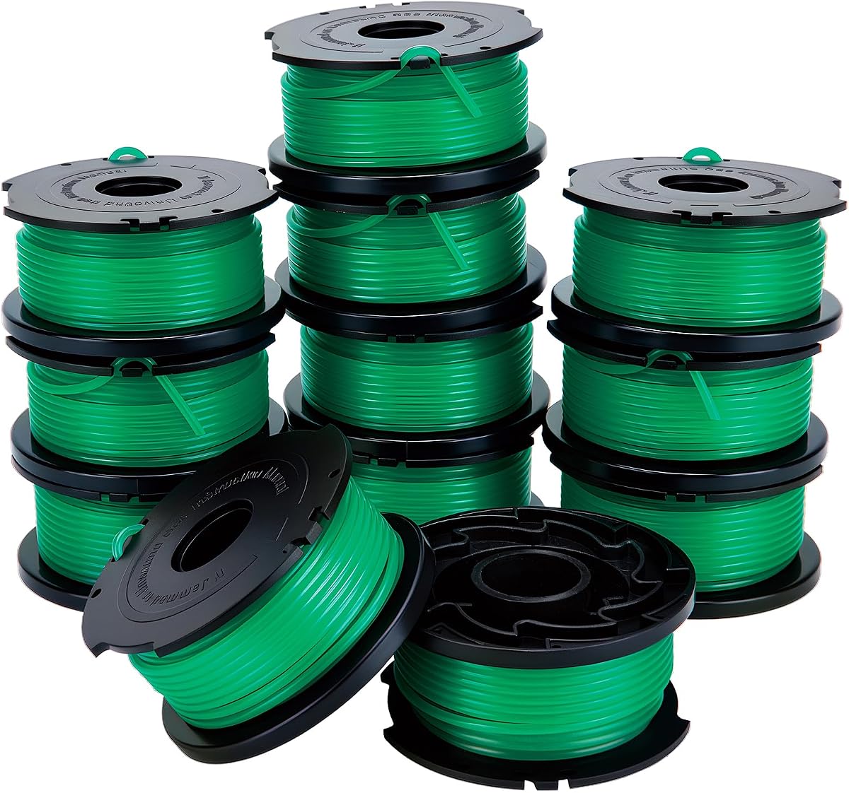 12-Pack GH3000 Trimmer Spool Replacement - 20ft 0.080" Auto Feed Single Line - Compatible with Black Decker Weed Eater String for SF-080, SF-080-BKP, LST540, GH3000 - Edger Refill