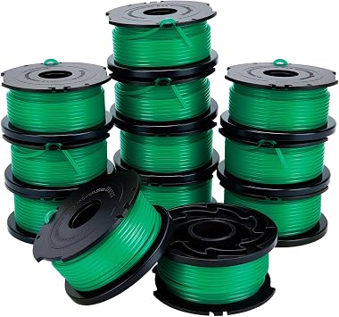 12-Pack GH3000 Trimmer Spool Replacement - 20ft 0.080" Auto Feed Single Line - Compatible with Black Decker Weed Eater String for SF-080, SF-080-BKP, LST540, GH3000 - Edger Refill