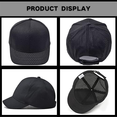 Miniatura 9 de LITSSIN Gorras de béisbol para entrenamiento, 2 unidades, gorras atléticas para correr, senderismo, patinaje, tabla de golf, pesca