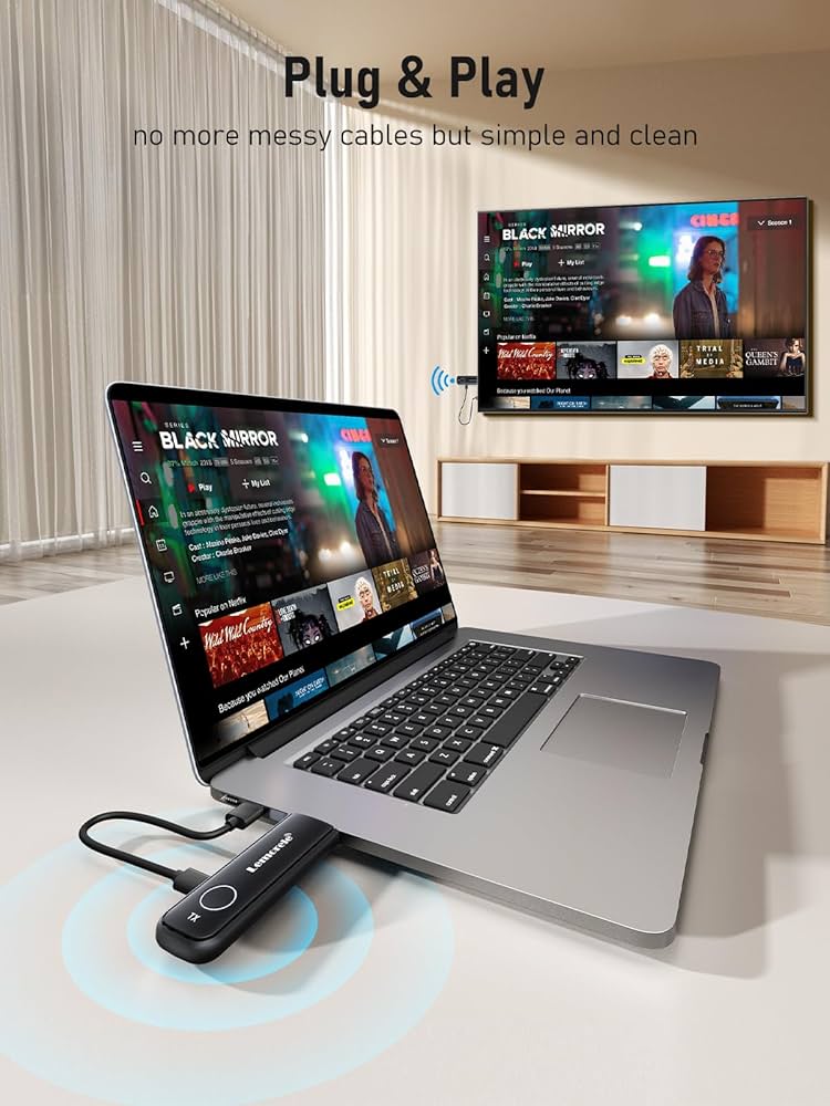 Lemorele Wireless HDMI Transmitter and Receiver Kit,Portable