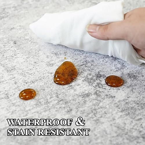 Miniatura 6 de RUUGME Alfombra abstracta lavable de 4 x 6 alfombras de sala de estar, con parte trasera antideslizante, alfombra neutra resistente a las manchas