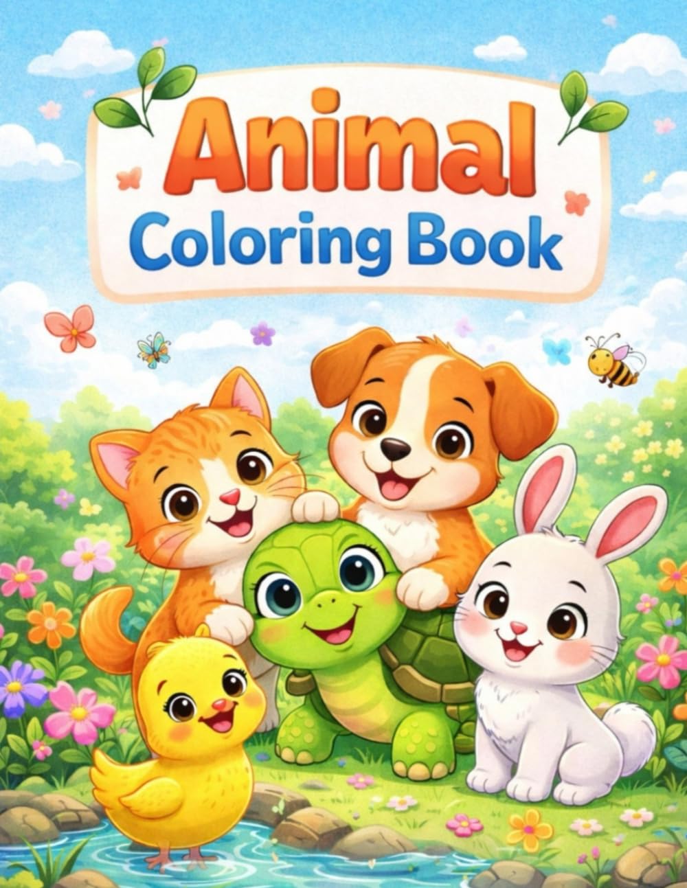 ANIMAL COLORING BOOK: Fun and Cute Animals for Kids