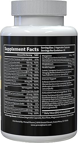 Miniatura 6 de Primal Pharm Complete - Multivitamina diaria para hombres y mujeres (apoya la energía, la inmunidad y la salud) - 60 cuentas30 días