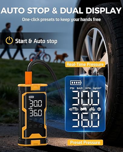 Miniatura 4 de Pumptiva Compresor de aire Inflador de neumáticos Compresor de aire portátil