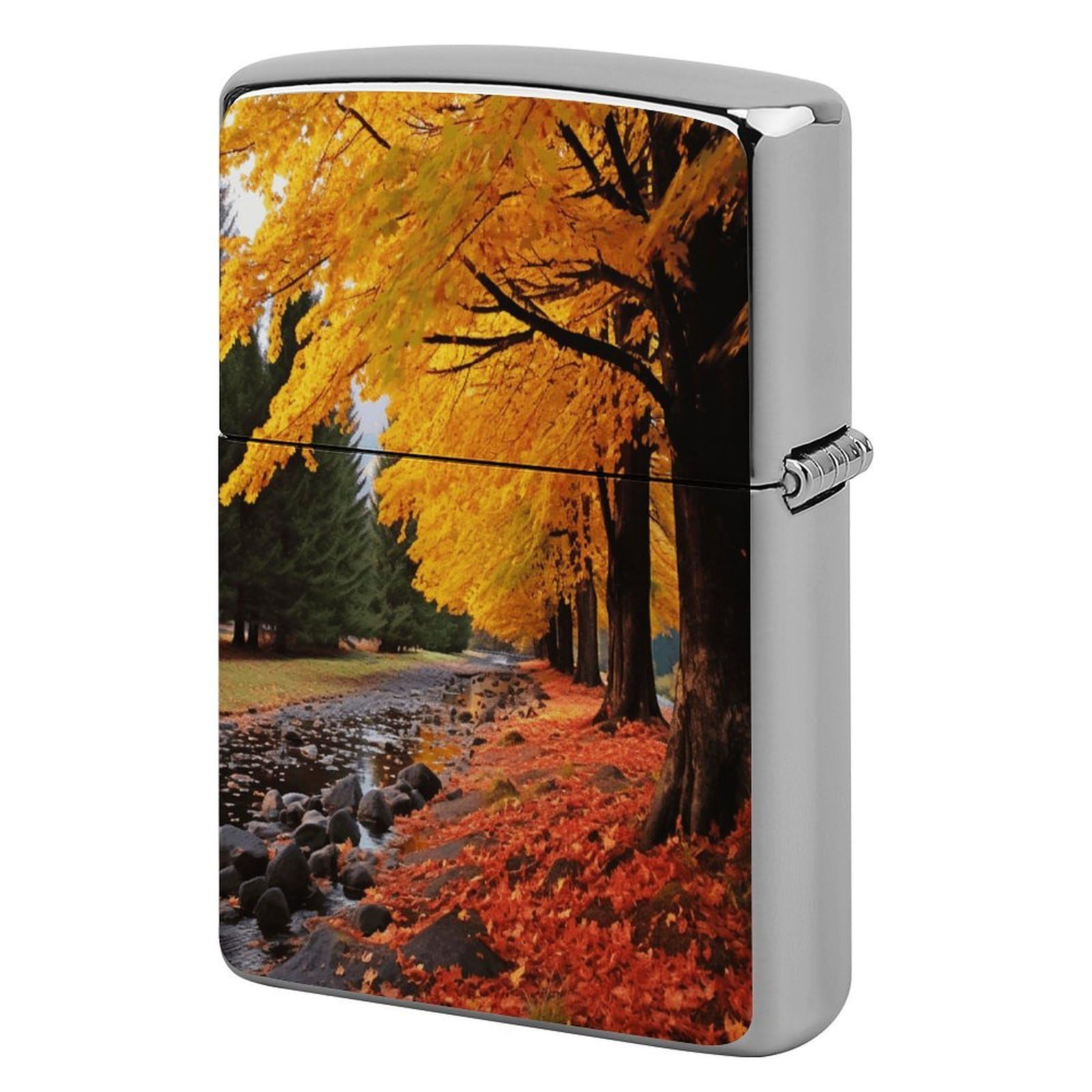 Fodpand Style Fall Colors Metal Lighter Case Cover Lighter Sleeve