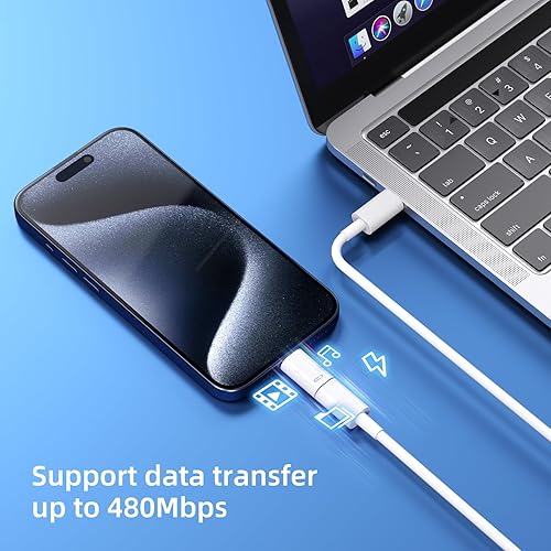 Miniatura 2 de Adaptador Lightning hembra a USB C macho (paquete de 4) con carga rápida PD y transferencia de datos para iPhone 1515 Plus15 Pro15 Pro Max, iPad Air