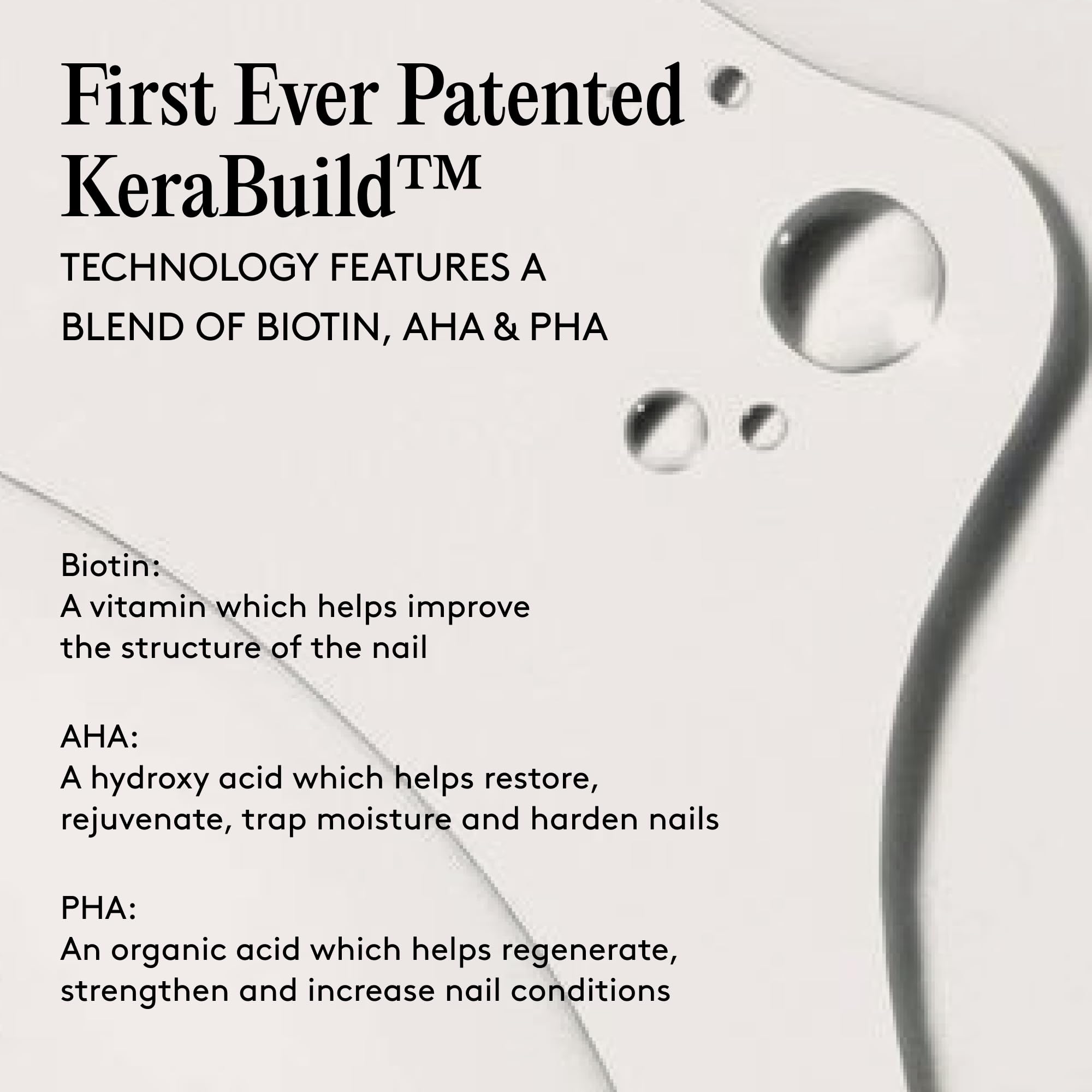 Mylee Traitement Double Bond - Réparation de la kératine à 99% - Technologie KeraBuild avec biotine, AHA et PHA - Renforce, reconstruit et restaure les ongles fragiles, mous ou cassants - 13.5ml