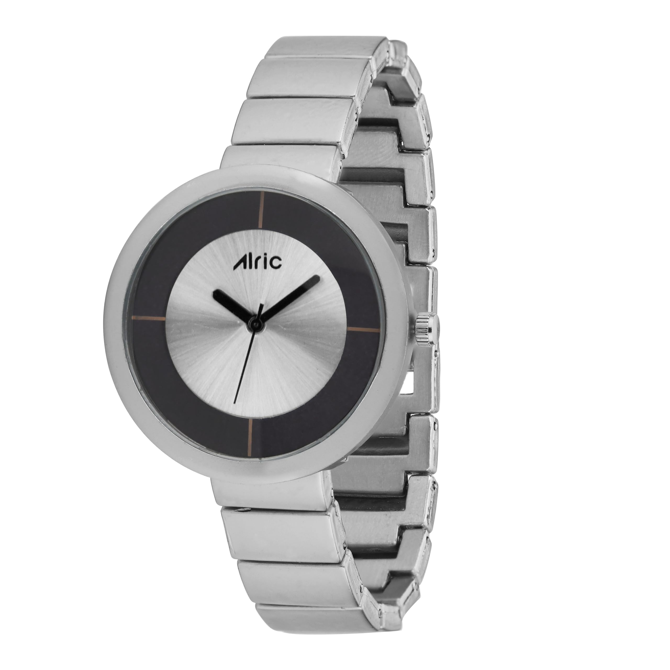 Alric (Elly Stylish Ladies Watch for Girls | Glossy Metallic Finish Strap Watch | Matt Finish | Analog Quartz | Trendy Curve and Square Dial | Elegant Watch for Women (Silver & Black) (B0D9QVPD4Z) Amazon Price History, Amazon Price Tracker