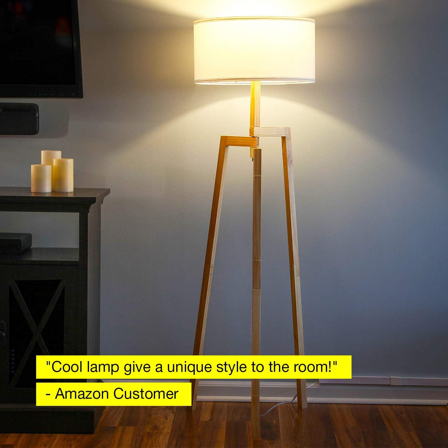 Exclusive Discount 90% Price Brightech New Mia LED Tripod Floor Lamp– Modern Design Wood Mid Century Modern Light for Contemporary Living Rooms- Rustic, Tall Standing Lamp for Bedroom, Office- White Shade Greatest Product Brightech New Mia LED Tripod Floor Lamp– Modern Design Wood Mid Century Modern Light for Contemporary Living Rooms- Rustic, Tall Standing Lamp for Bedroom, Office- White Shade