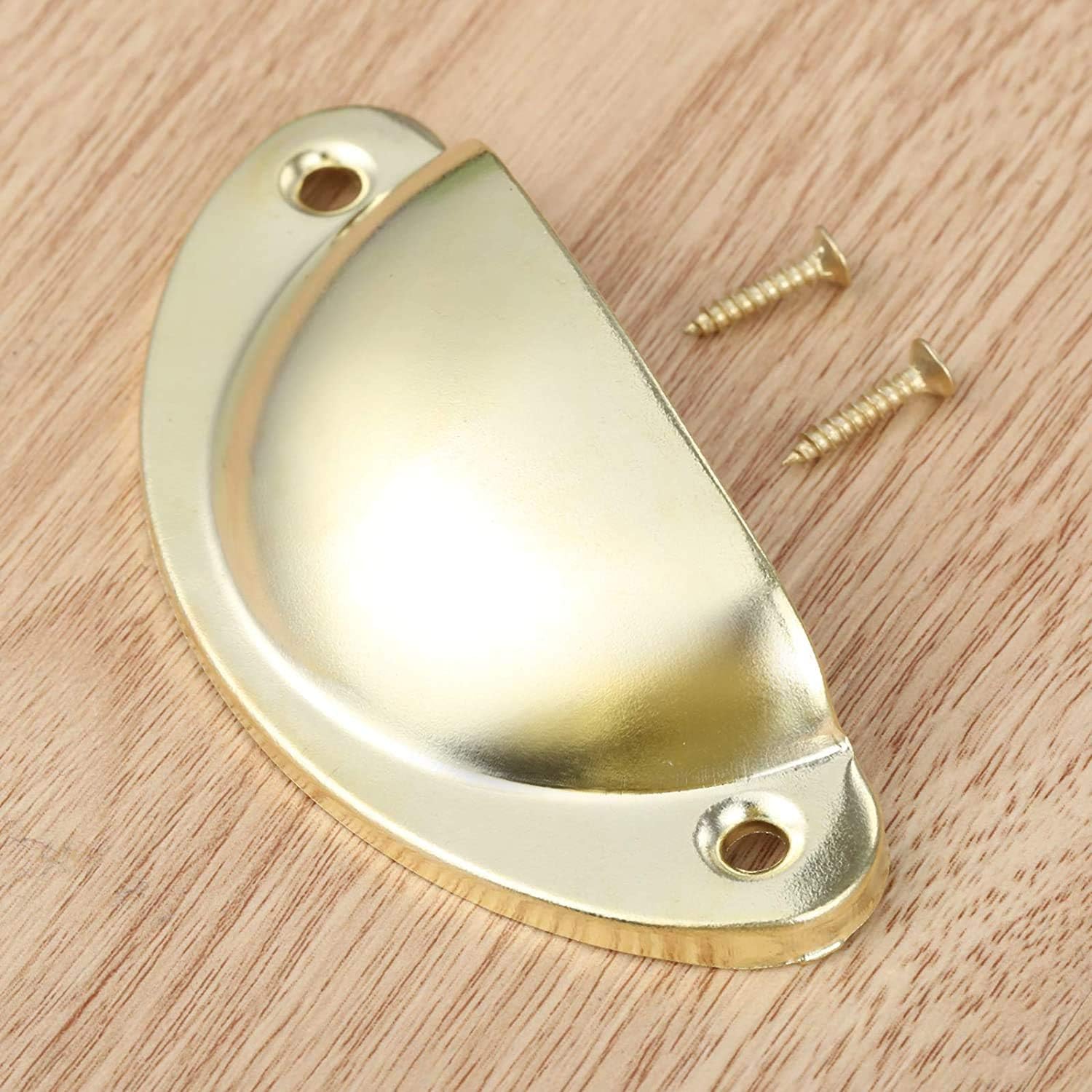 Namvo 10 Pack Drawer Pull Handles Vintage Antique Shell Cup Kitchen Cupboard Door Cabinet Furniture Knobs with Screws Yellow(81 * 35 * 18mm) - Image 4