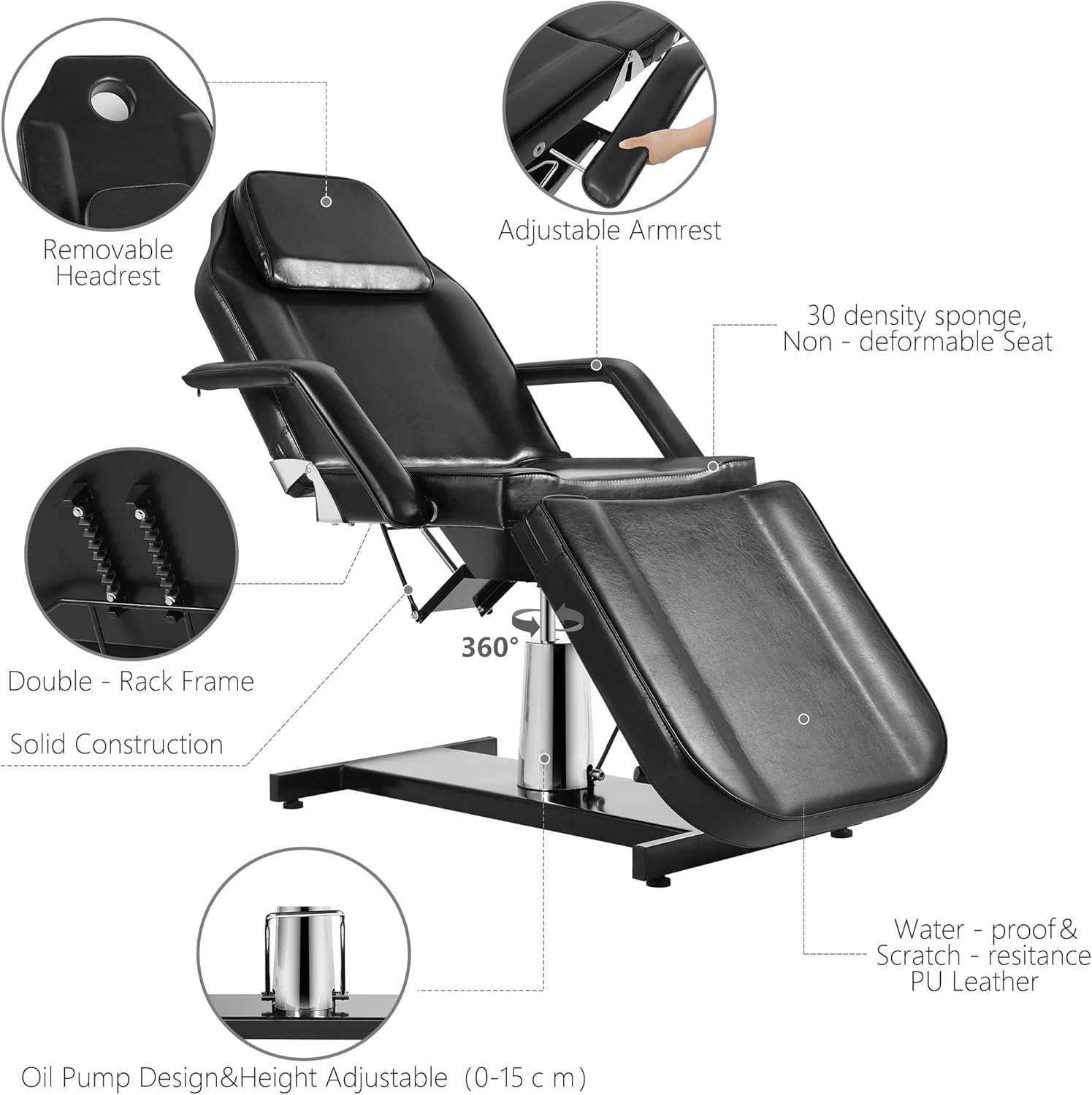 Buy Facial Bed Tattoo Bed, Adjustable Massage Bed Salon Chair for