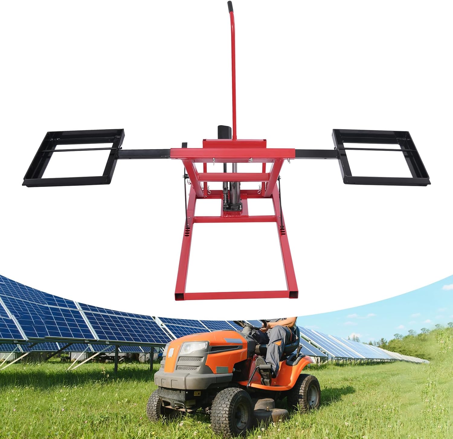 Lawn Mower Lift Hydraulic Jack 500LBS Capacity, Adjustable Lift Height 17.5-24 Inch, Carbon Steel Lawn Mower Maintenance Tool for Tractors, ATVs