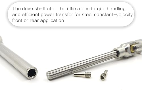 Miniatura 4 de Eje de transmisión de acero inoxidable resistente para 110 RC Car Crawler Axial SCX10 90046 AXI03007 TRX4 Redcat Gen8 (2.362-2.953 in)