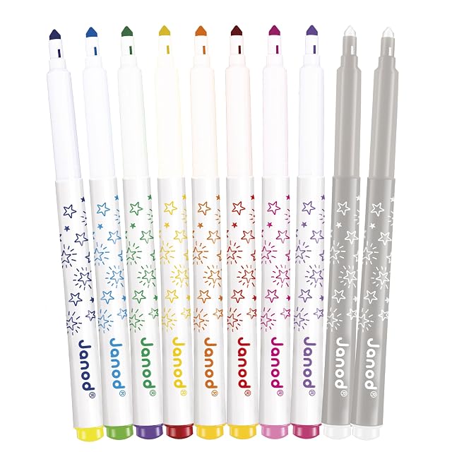 Foto 3 de 6 de Janod - Set de colorear mágico para niños con tinta que cambia de color - 8 rotuladores + 2 mágicos