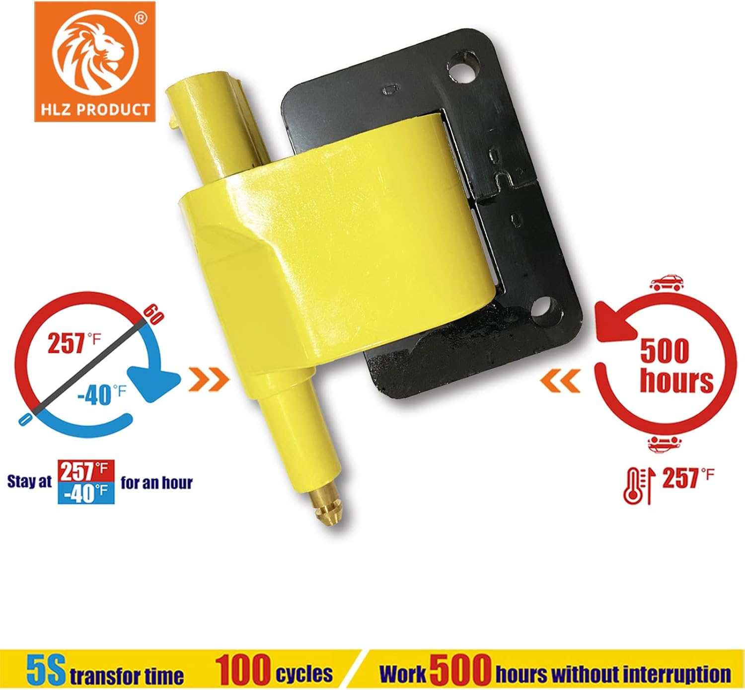 Performance Ignition Coil Pack Round Terminal UF97 Compatible with Dodge Ram 1500-3500 B150-B3500 Jeep TJ Dakota Ramcharger Grand Cherokee Comanche Wrangler 2.2 2.5 3.9 4.0 L4 5.2 L6 V8