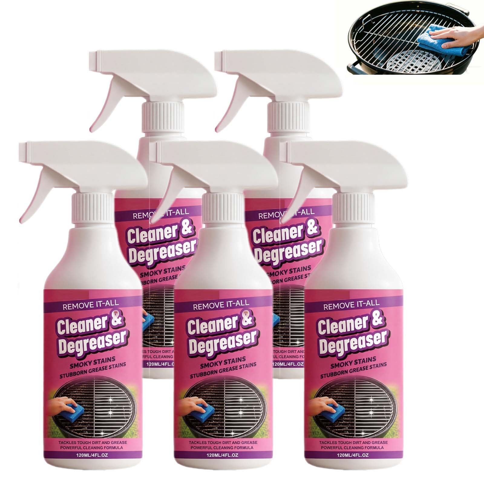 Schnell Wirkendes Heavy-Duty Grill Degreaser Spray, BBQ Grill Cleaner Foam, Heavy Duty Kitchen Degreaser Spray Für Backofen, Herdplatte, Dunstabzugshaube, Edelstahlroste, Hartnäckige Teer. (5PCS)