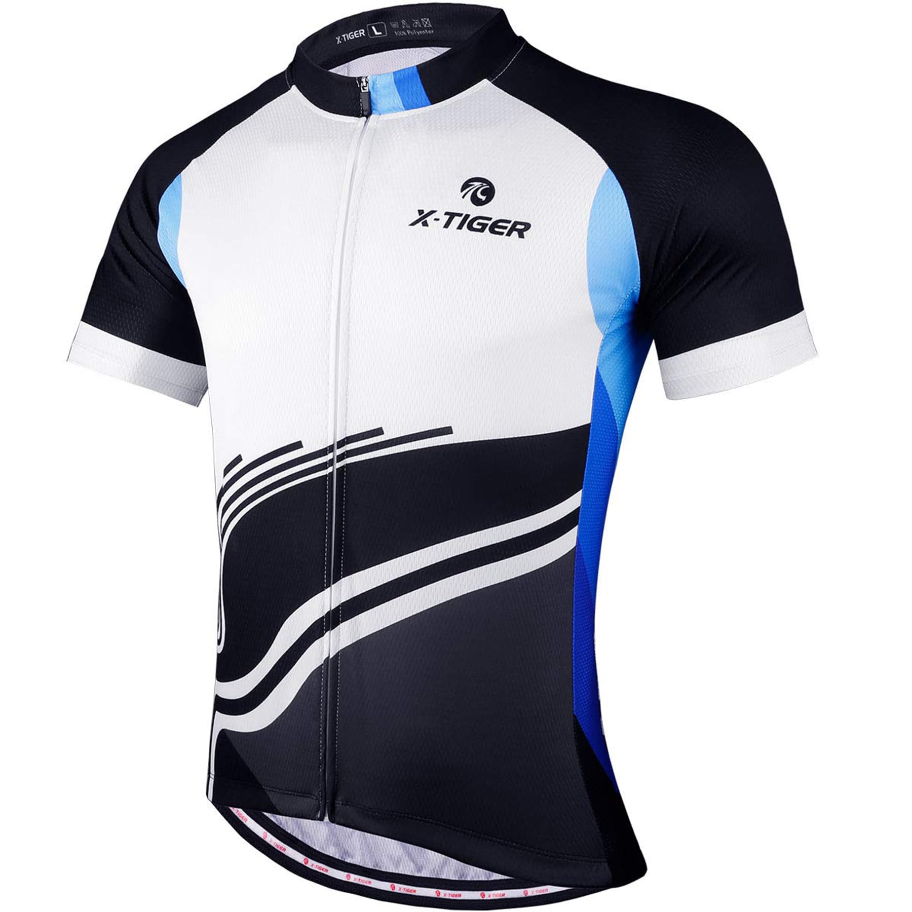 X-TIGER Herren-Radtrikots, kurzes T-Shirt, Fahhradtrikot MTB Rennrad Trikot Kurzarm Fahrradbekleidung für Männer