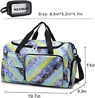 Vista 354 de Pequeña bolsa de gimnasio para mujer, bolsa de viaje con compartimento para zapatos