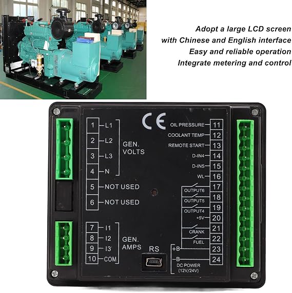 Eujgoov Generator Controller Module DCP 10 LCD 8-35V Auto Start